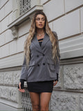 Blazer gessato grigio