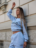 Completo top e felpa grigio Los Angeles