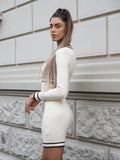 Abito in maglia crema nero