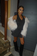 Abito smoking girl grigio