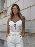 Body bianco in pizzo