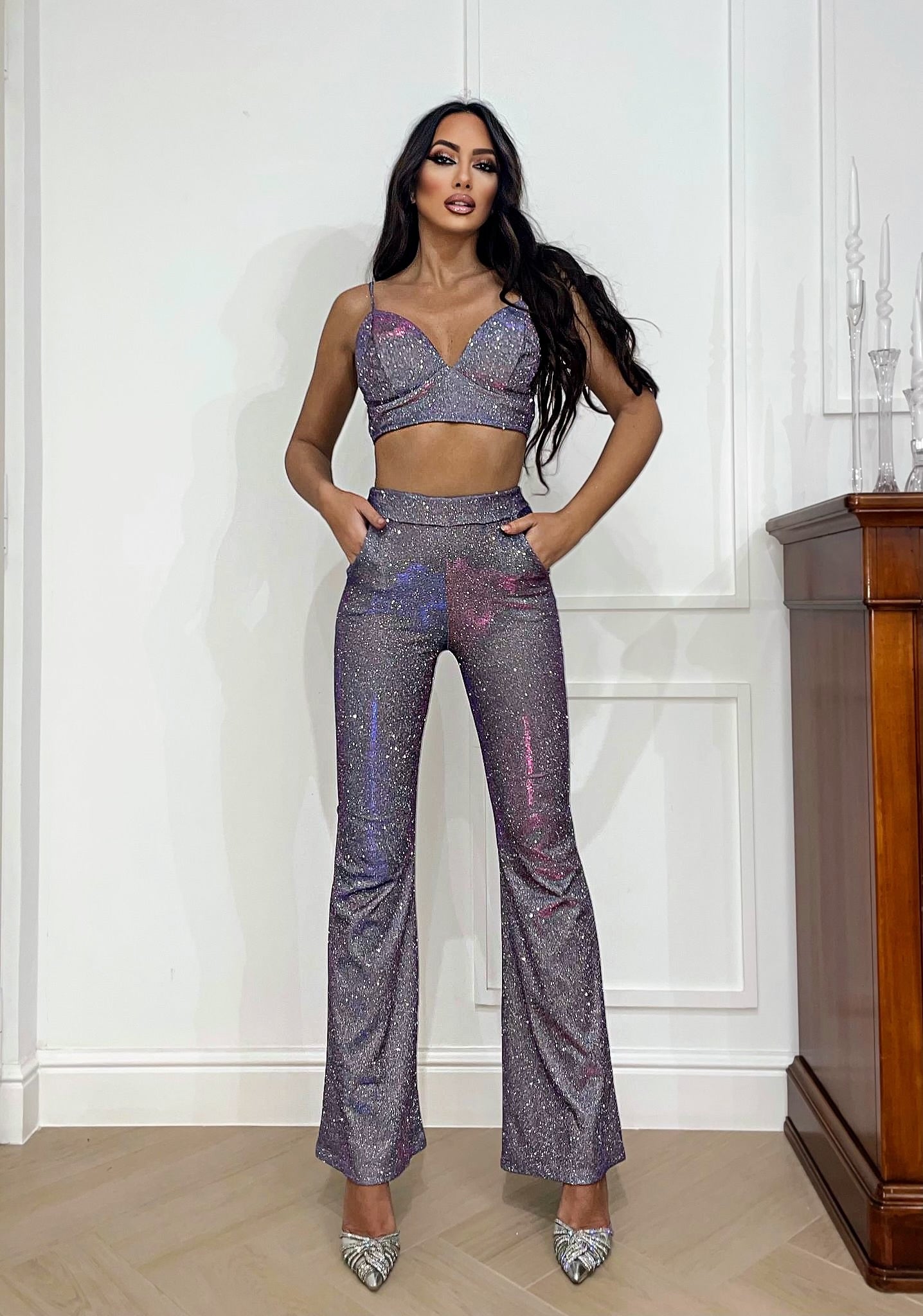 Completo elegant glitter purple