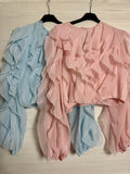 Camicia con rouches