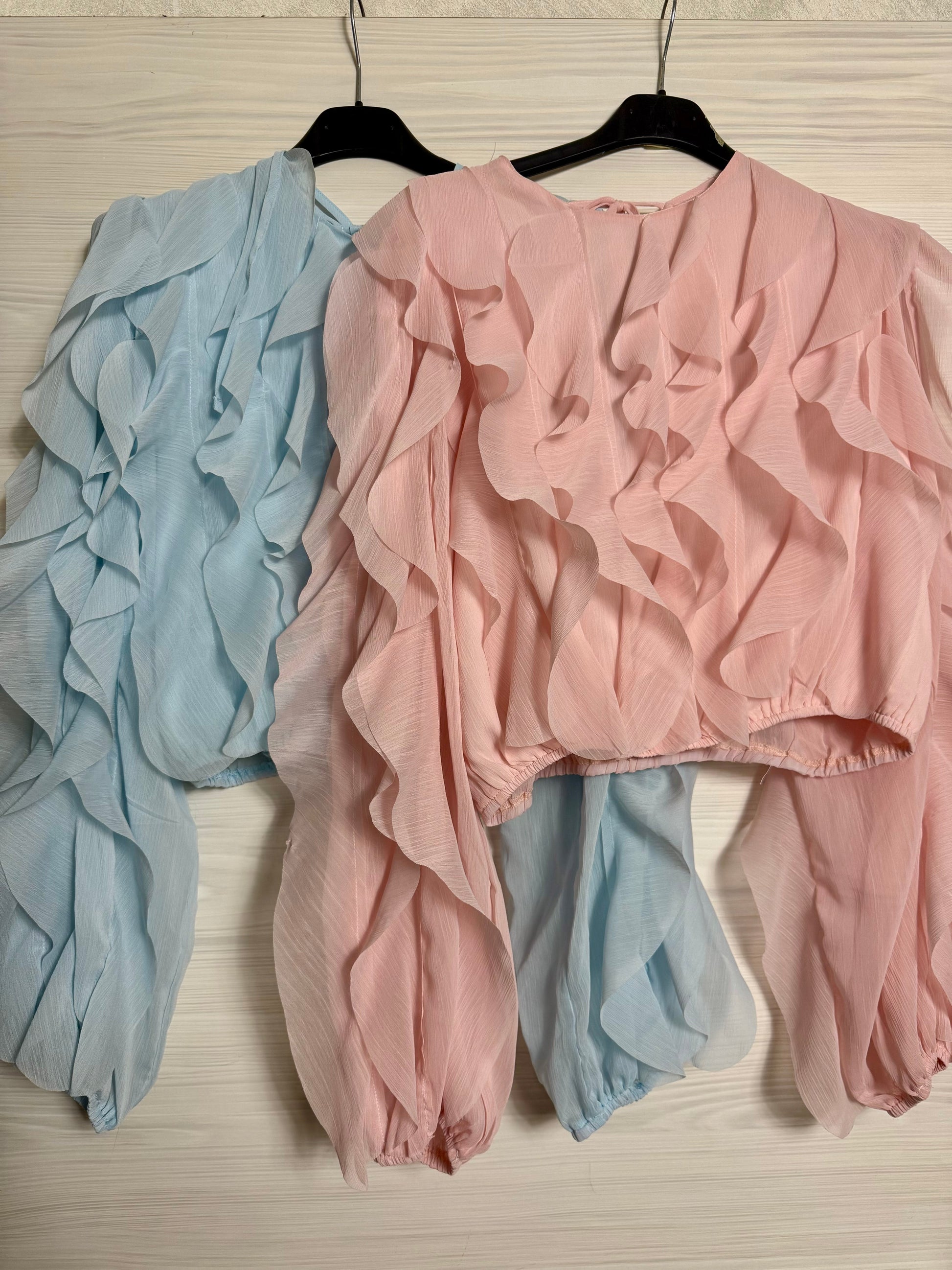 Camicia con rouches