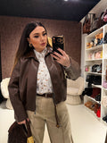 Giacca Leather Brown