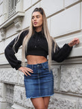 Gonna in jeans con borchie