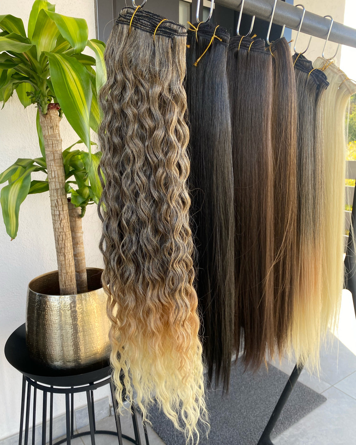 Extension 150gr 7 clip biondo Degradè liscio 60cm