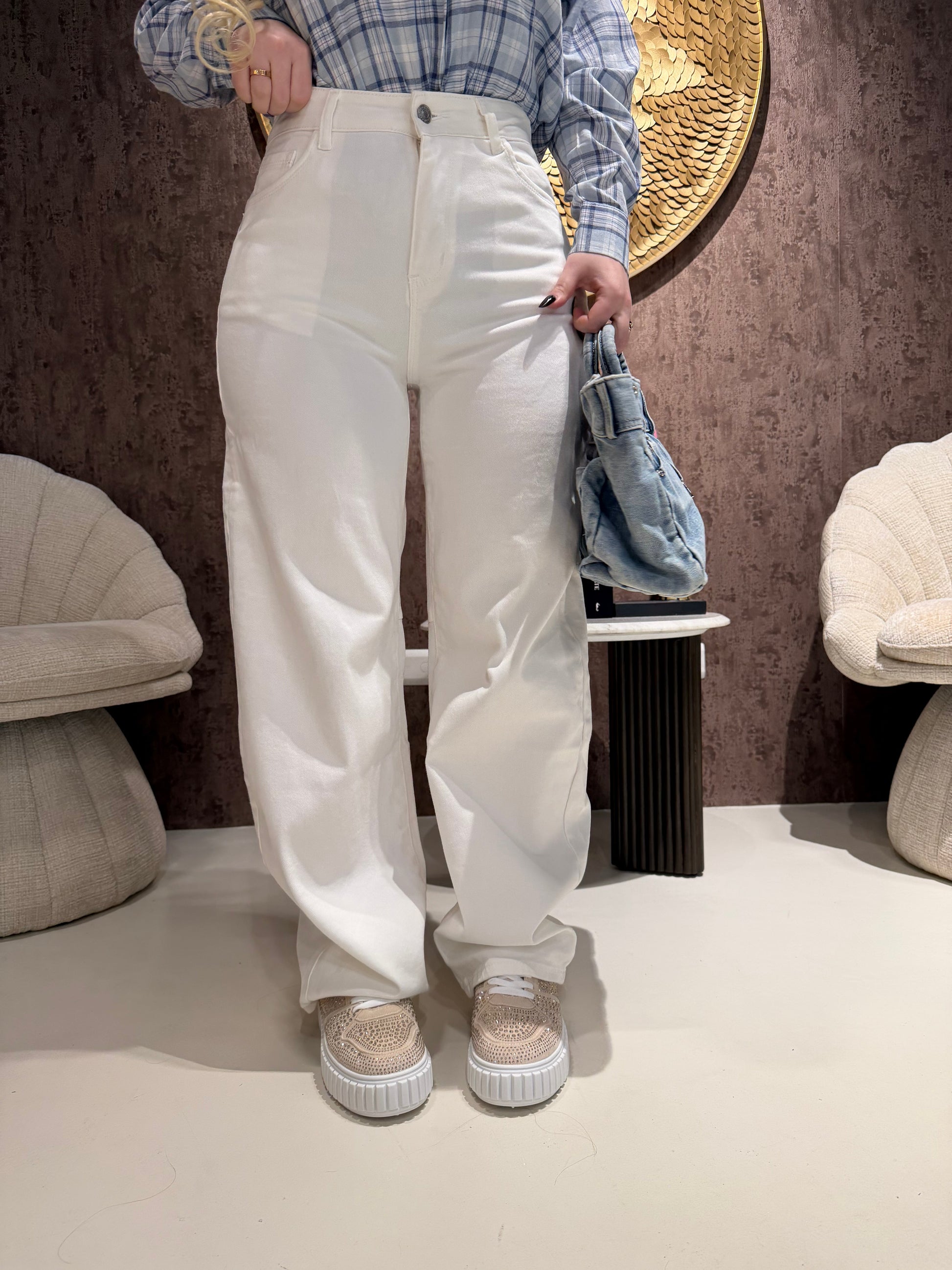 Jeans balloon bianco
