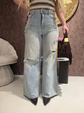 Jeans con catenina micropittura