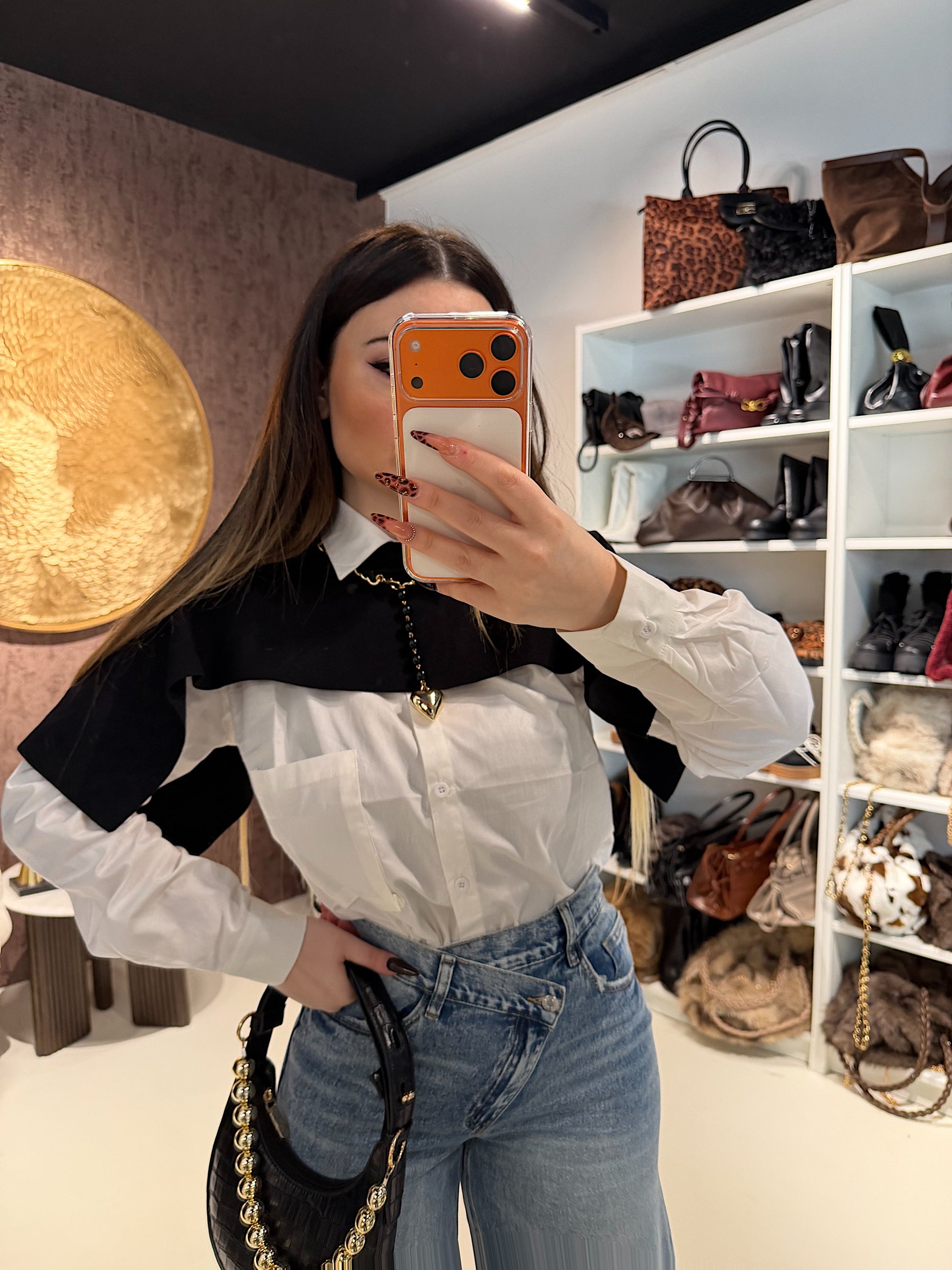 Camicia Layered Chic con maglioncino integrato