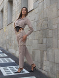 Completo giacca e pantalone cargo Camel