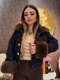 Giacca Denim Luxury Fur