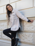Giacca Teddy soft nude