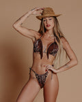 Bikini animalier con frange