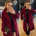 Cappotto lungo burgundy