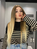 Parrucca liscia biondo Degradè