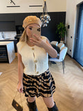 Gilet bianco bottoni oro