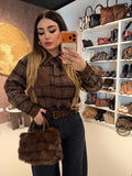 Camicia Rockwood a Quadri con Borchie