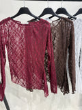 Maglia in pizzo obliqua