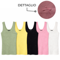 Top a costine con fiocchetti