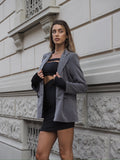 Blazer gessato grigio