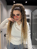 Maglioncino bianco con strass e perle