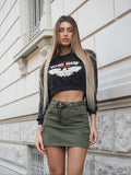 Gonna cargo verde militare