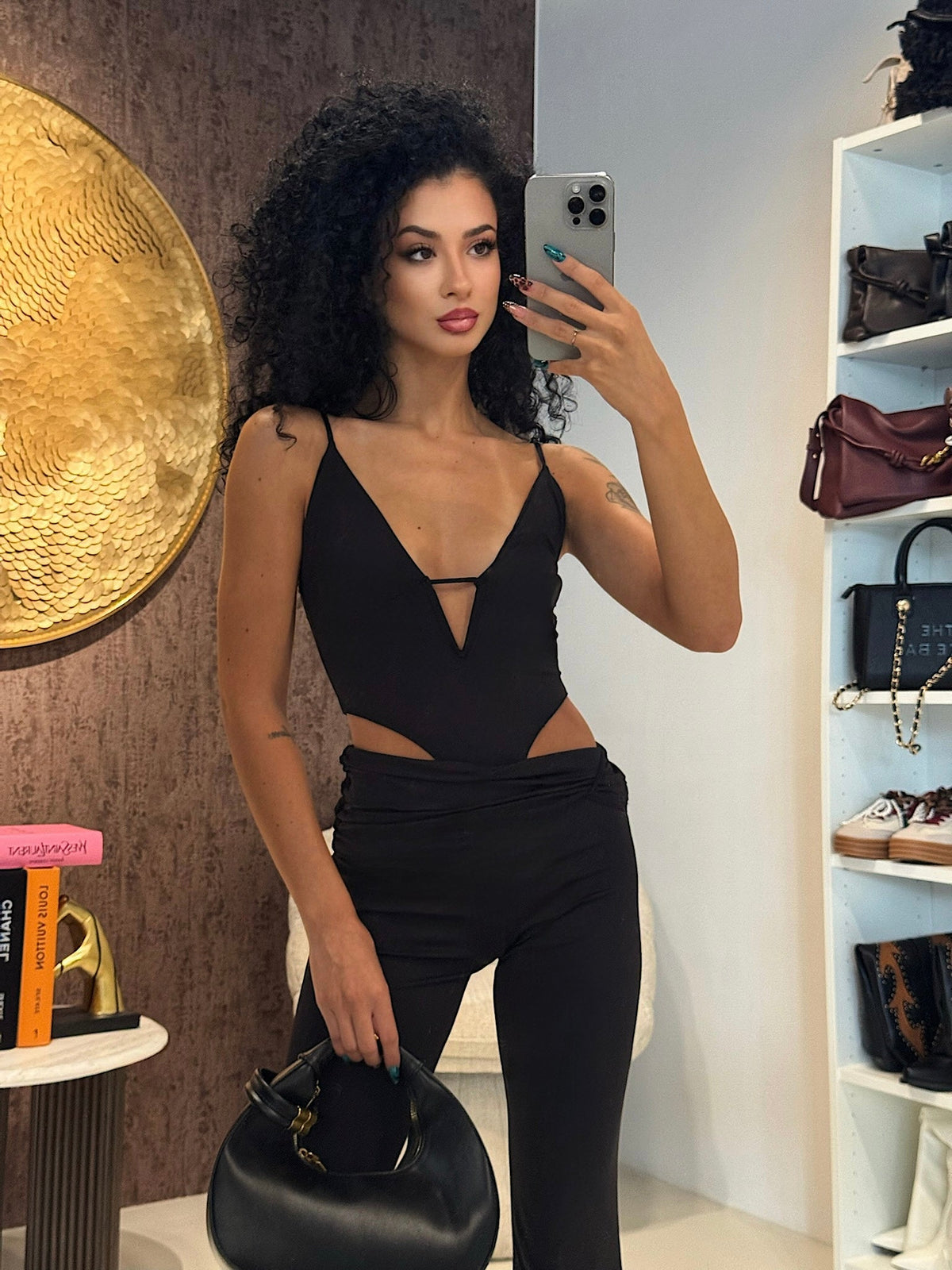 Tuta sensual chic nero