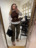 Camicia con pull-over e strass