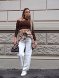 Maglioncino choco con choker