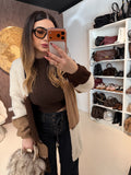 Cardigan a Blocchi 2 colori