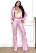 Completo giacca bustier e pantalone rosa