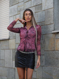 Camicia in velo purple