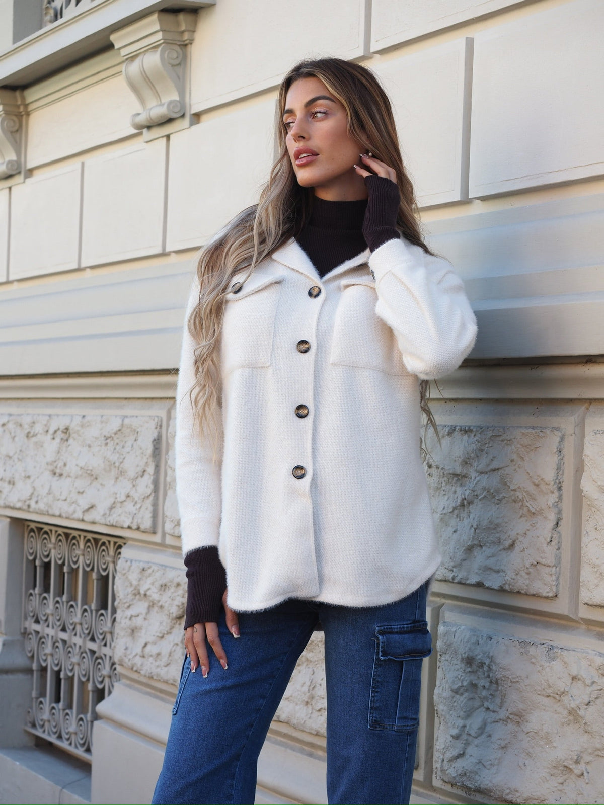 Giacca Teddy soft bianca