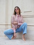 Jeans wide leg chiaro