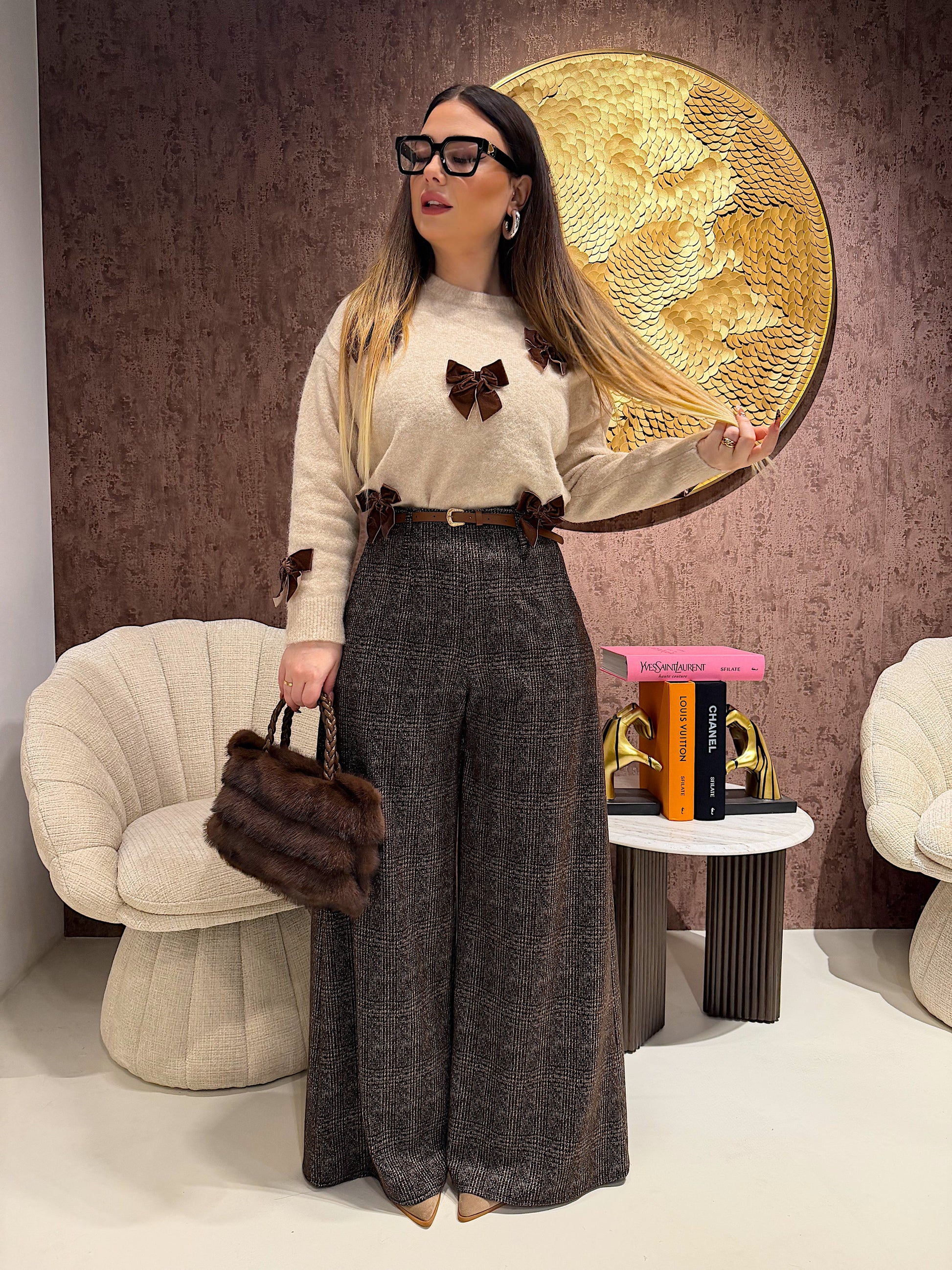 Maglione con fiocchi