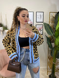 Cardigan animalier celeste