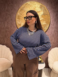 Maglia a righe manica ampia