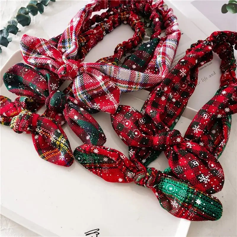 Fascia per capelli scozzese rosso verde