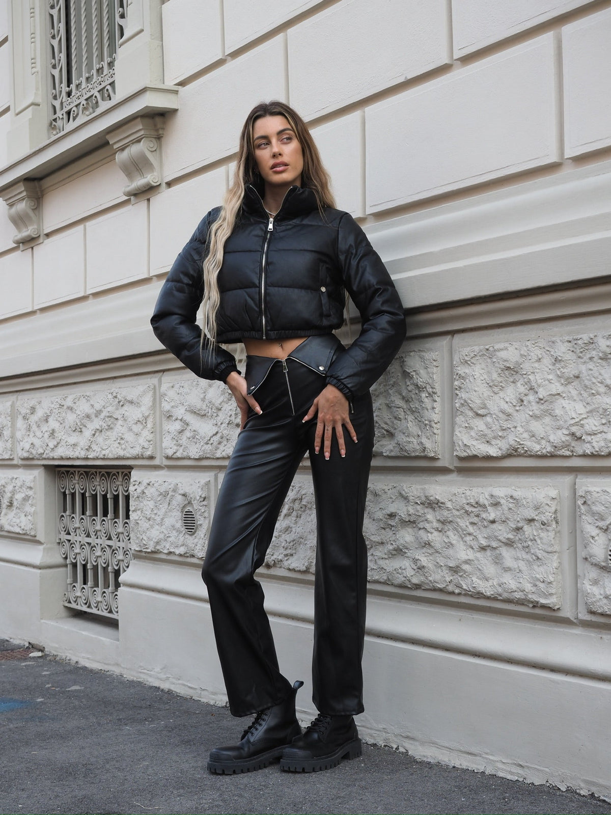 Piumino bomber nero