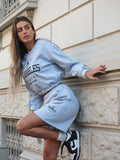 Completo top e felpa grigio Los Angeles