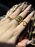 Anello tre fasce oro
