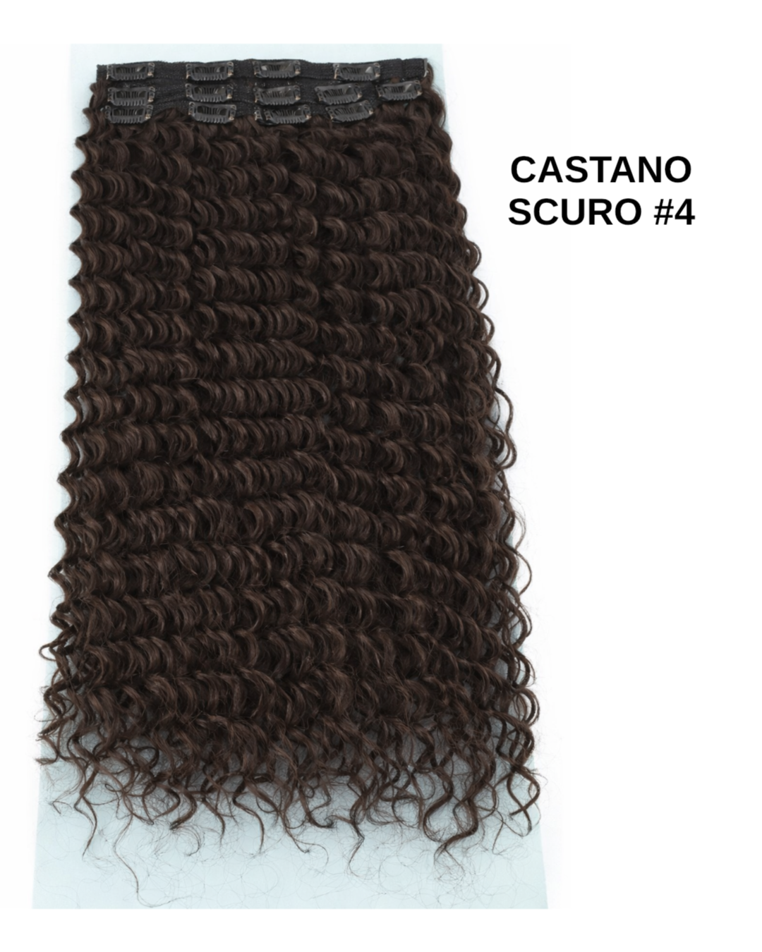 7 fasce Ricce con clip vari colori