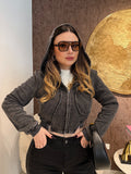 Felpa Cropped Zip Urban Style