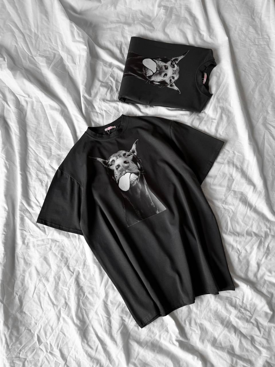 T-shirt grigio doberman