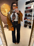 Foulard con dettaglio marrone