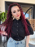 Camicia con fiori ricamati