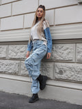 Cargo maxi con tasconi jeans
