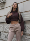 Felpa crop choco con lacci