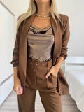Completo giacca e pantalone choco